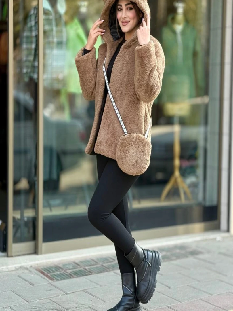 تدی کلاه دار همران سایز فری (۳۸/۴۴)