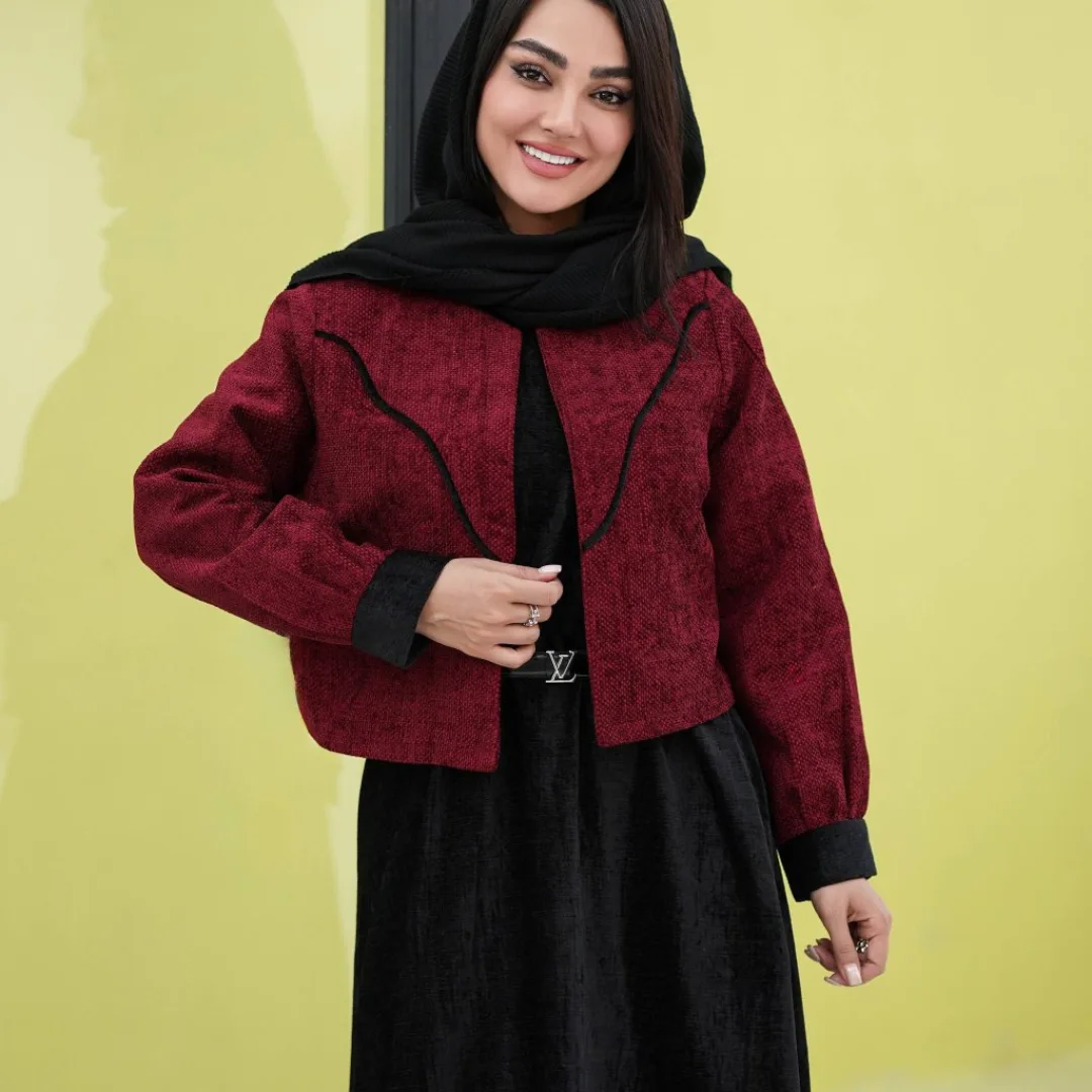 ست سه تیکه کت و سارافون و کمربند پارچه