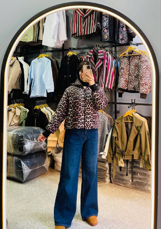 کاپشن کوتاه پلنگی 🍁کالکشن پاییزه🍁